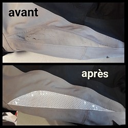 Changement des fluos sur empiècements veste